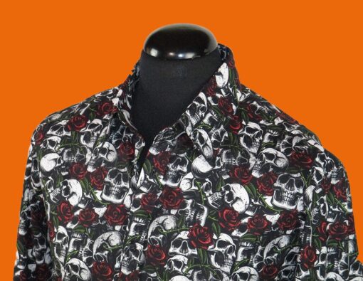 Skulls&Roses black-white-red – Bild 2